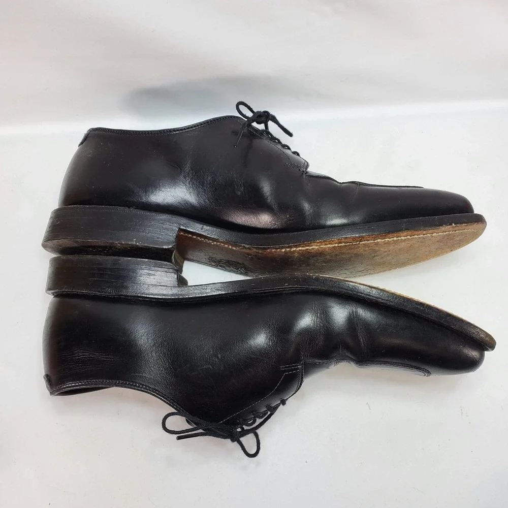 Allen Edmonds Delray‎ Dress Shoes Mens 8.5 D Black Leather Split Toe Derby 1208